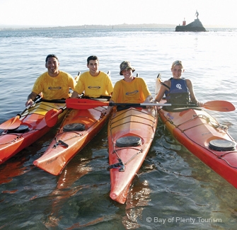 Kayaking, one of the many activities around Mt Maunganui, papamoa and Tauranga